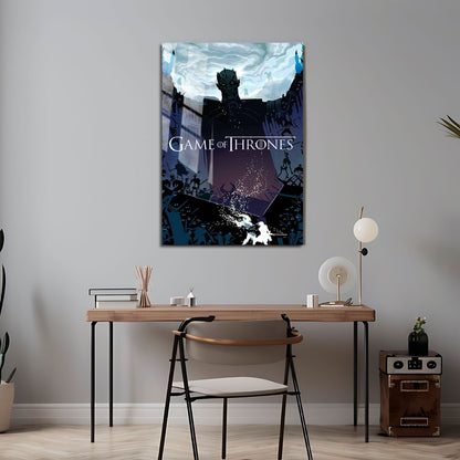 Flex Designs Metal Poster Game of Thrones Night King Sketch 24 x 36" Home Goods - TV Show 2011 TV Show Metal Poster