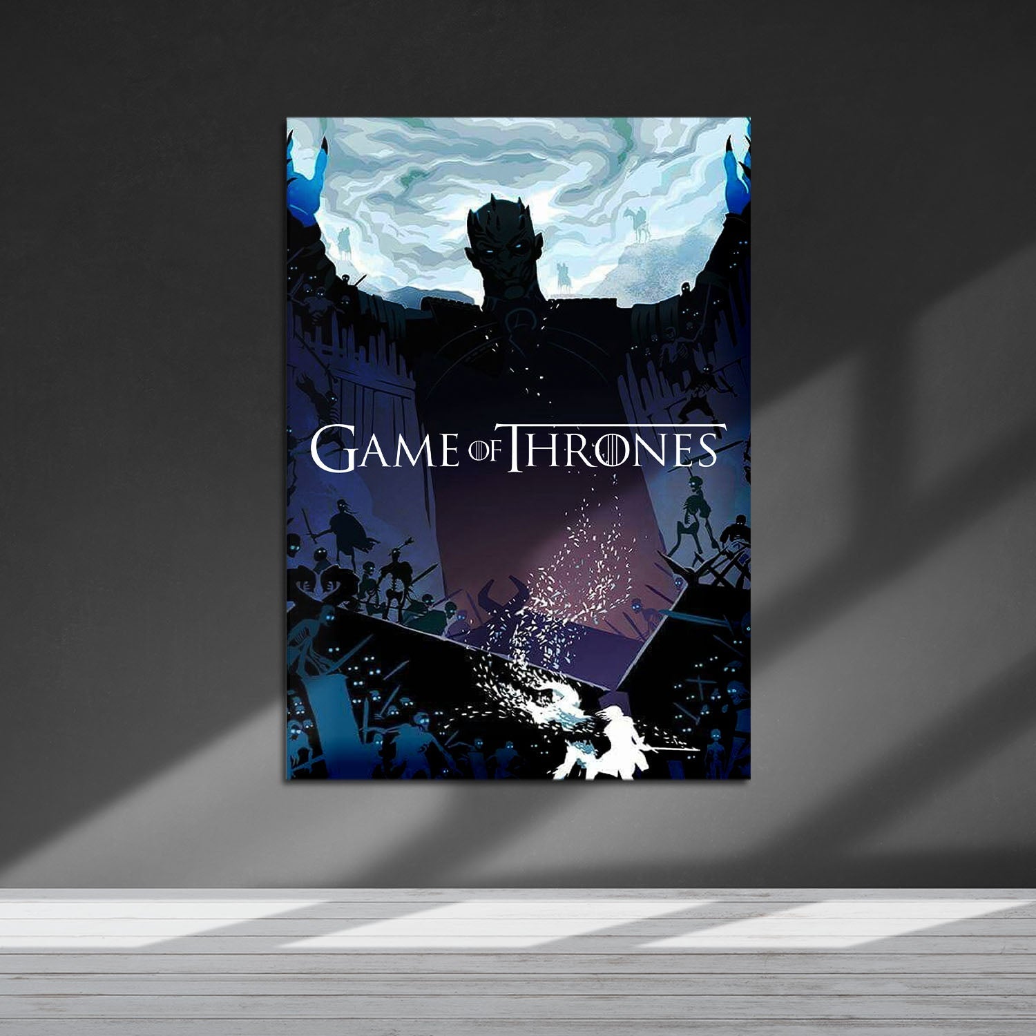 Flex Designs Metal Poster Game of Thrones Night King Sketch 5 x 7" Home Goods - TV Show 2011 TV Show Metal Poster