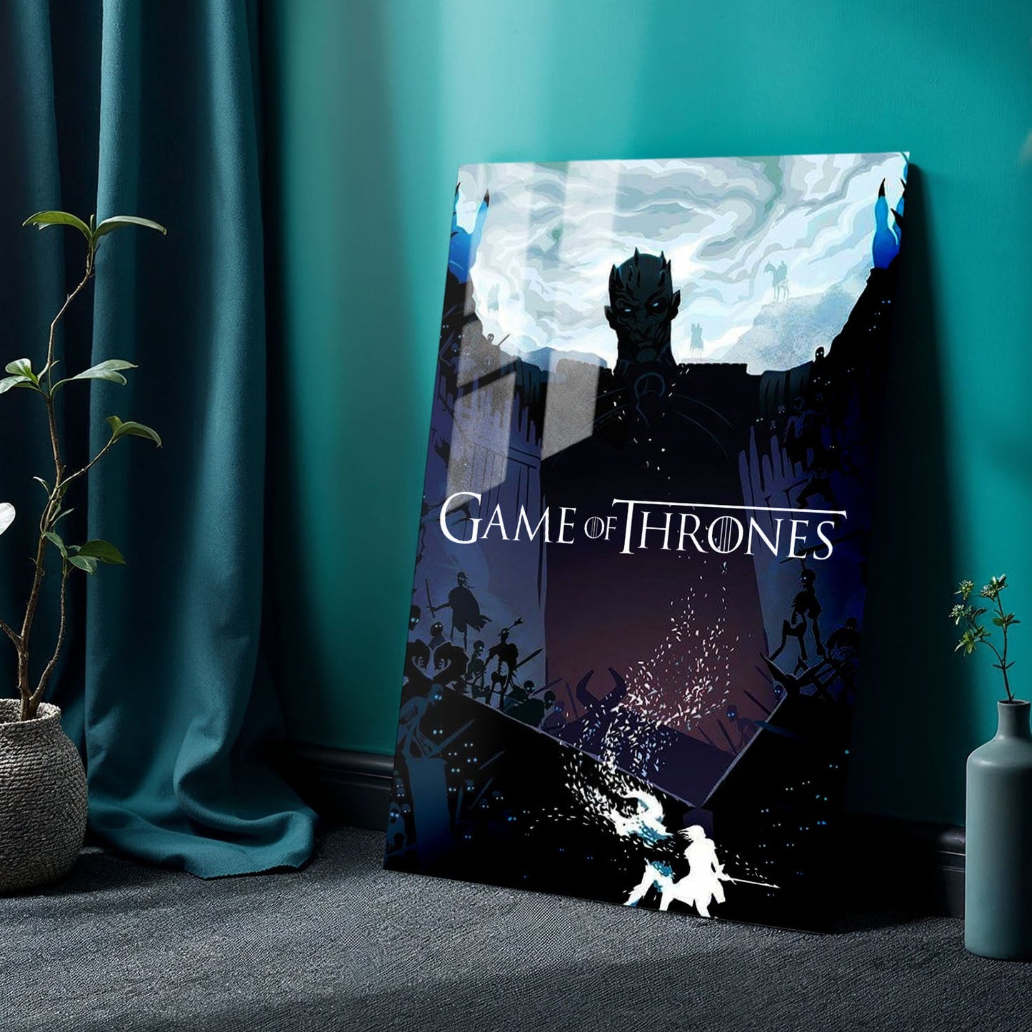 Game of Thrones Night King Sketch TV Show Metal Poster