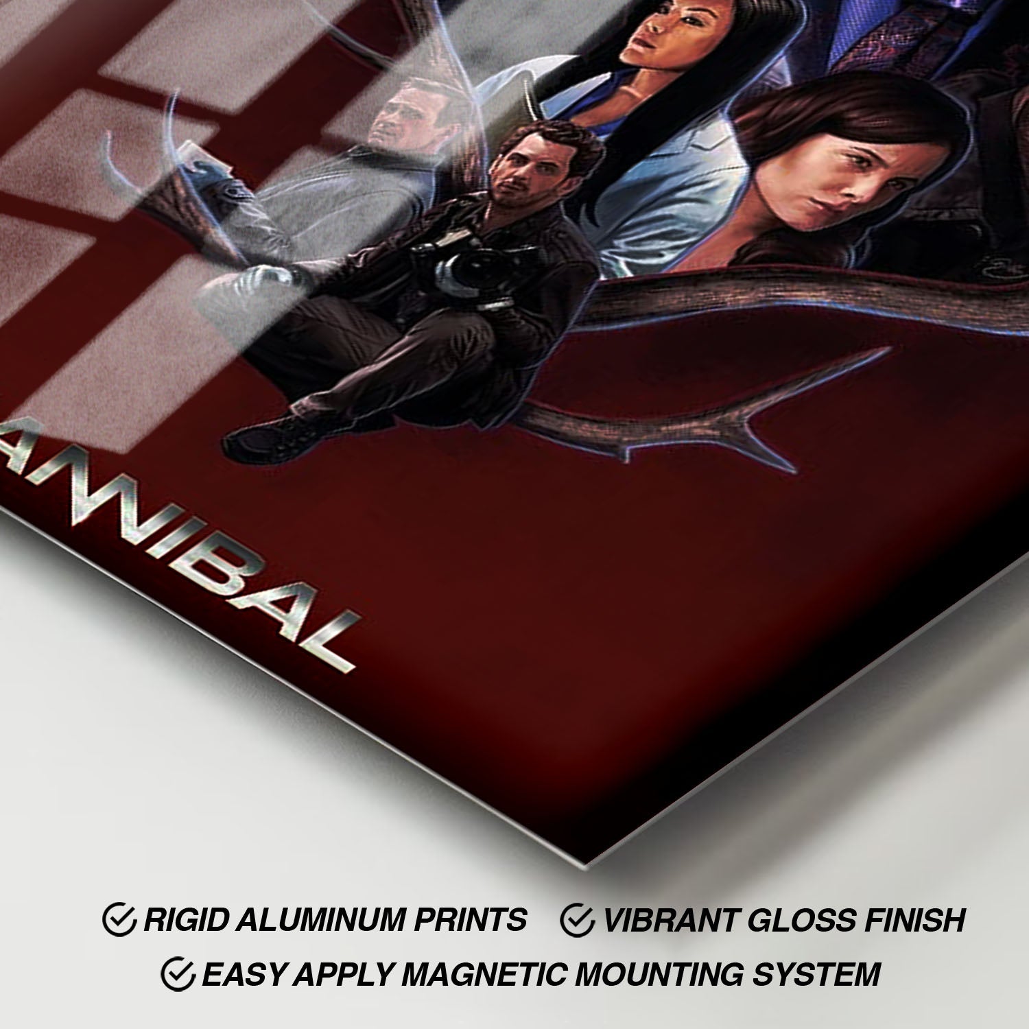 Flex Designs Metal Poster Hannibal Sketch 11 x 17" Home Goods - TV Show 2013 TV Show Metal Poster