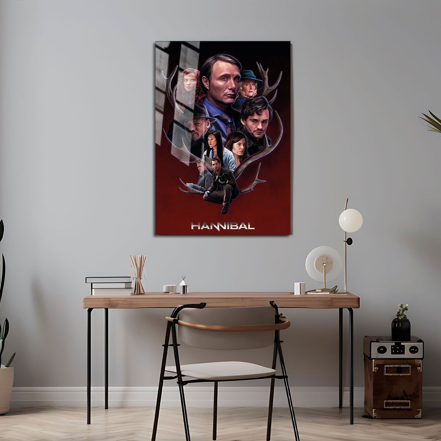 Flex Designs Metal Poster Hannibal Sketch 24 x 36" Home Goods - TV Show 2013 TV Show Metal Poster