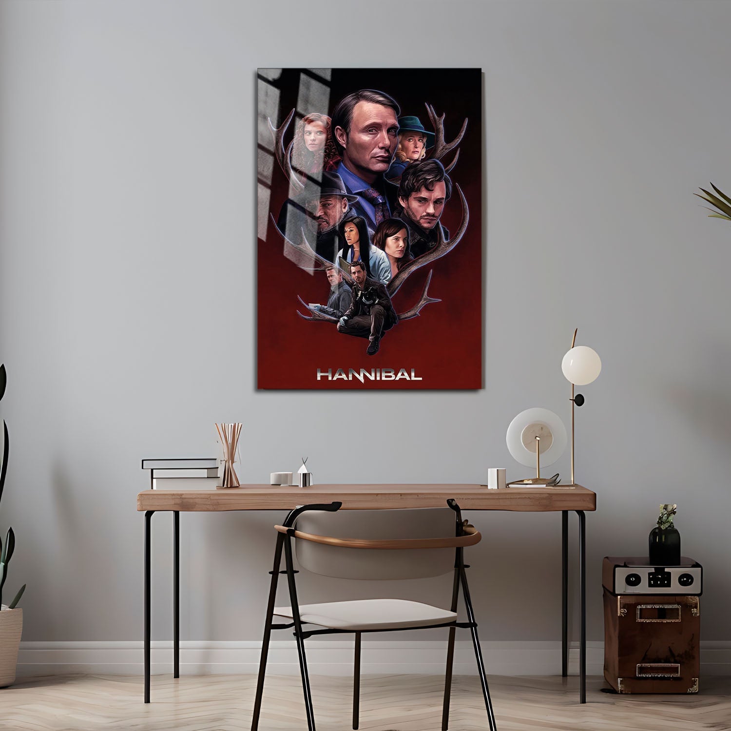 Flex Designs Metal Poster Hannibal Sketch 24 x 36" Home Goods - TV Show 2013 TV Show Metal Poster