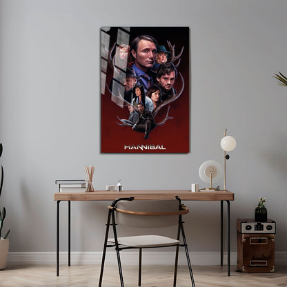 Flex Designs Metal Poster Hannibal Sketch 24 x 36" Home Goods - TV Show 2013 TV Show Metal Poster