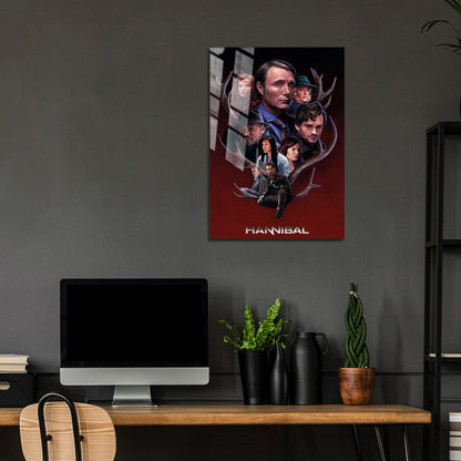 Flex Designs Metal Poster Hannibal Sketch 5 x 7" Home Goods - TV Show 2013 TV Show Metal Poster