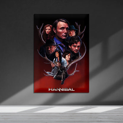 Flex Designs Metal Poster Hannibal Sketch 5 x 7" Home Goods - TV Show 2013 TV Show Metal Poster
