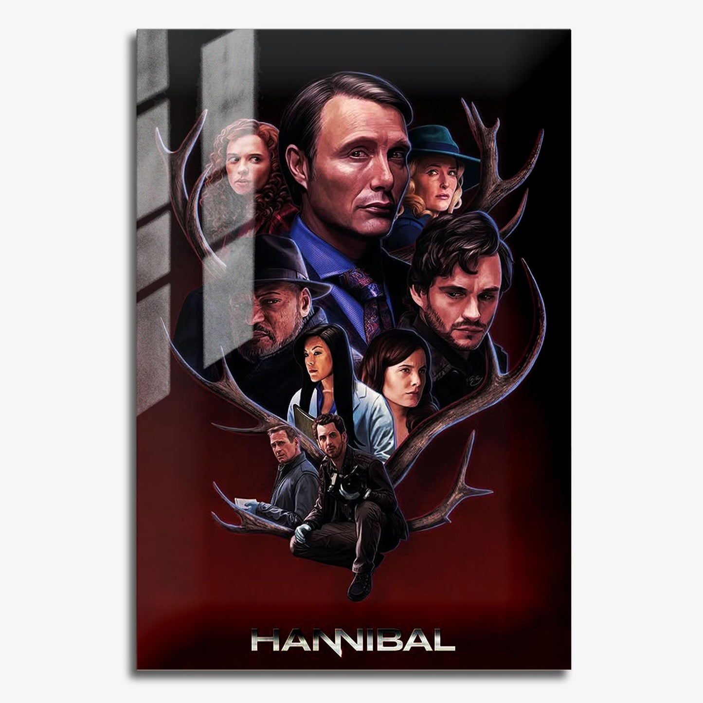 Flex Designs Metal Poster Hannibal Sketch 11 x 17" Home Goods - TV Show 2013 TV Show Metal Poster
