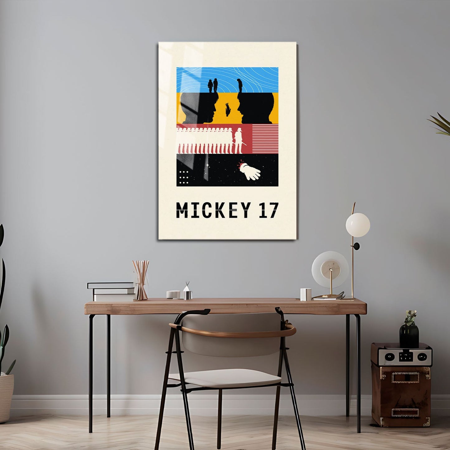 Flex Designs Metal Poster Mickey 17 Sketch 24 x 36" Home Goods - Movie 2025 Movie Metal Poster
