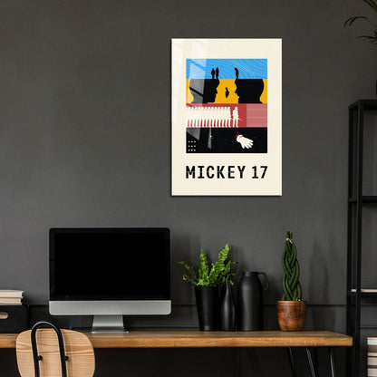 Flex Designs Metal Poster Mickey 17 Sketch 5 x 7" Home Goods - Movie 2025 Movie Metal Poster
