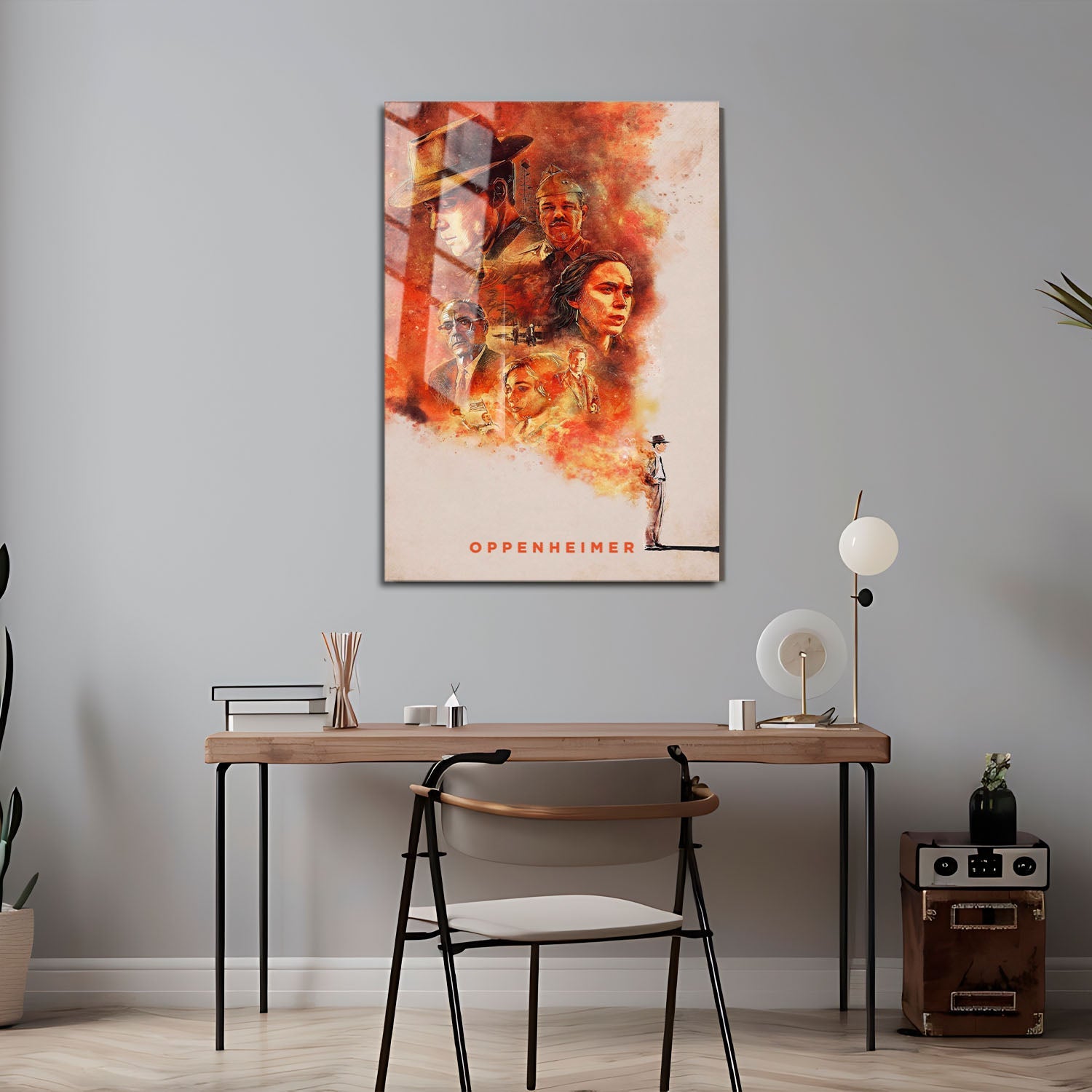 Flex Designs Metal Poster Oppenheimer Sketch 24 x 36" Home Goods - Movie 2023 Movie Metal Poster