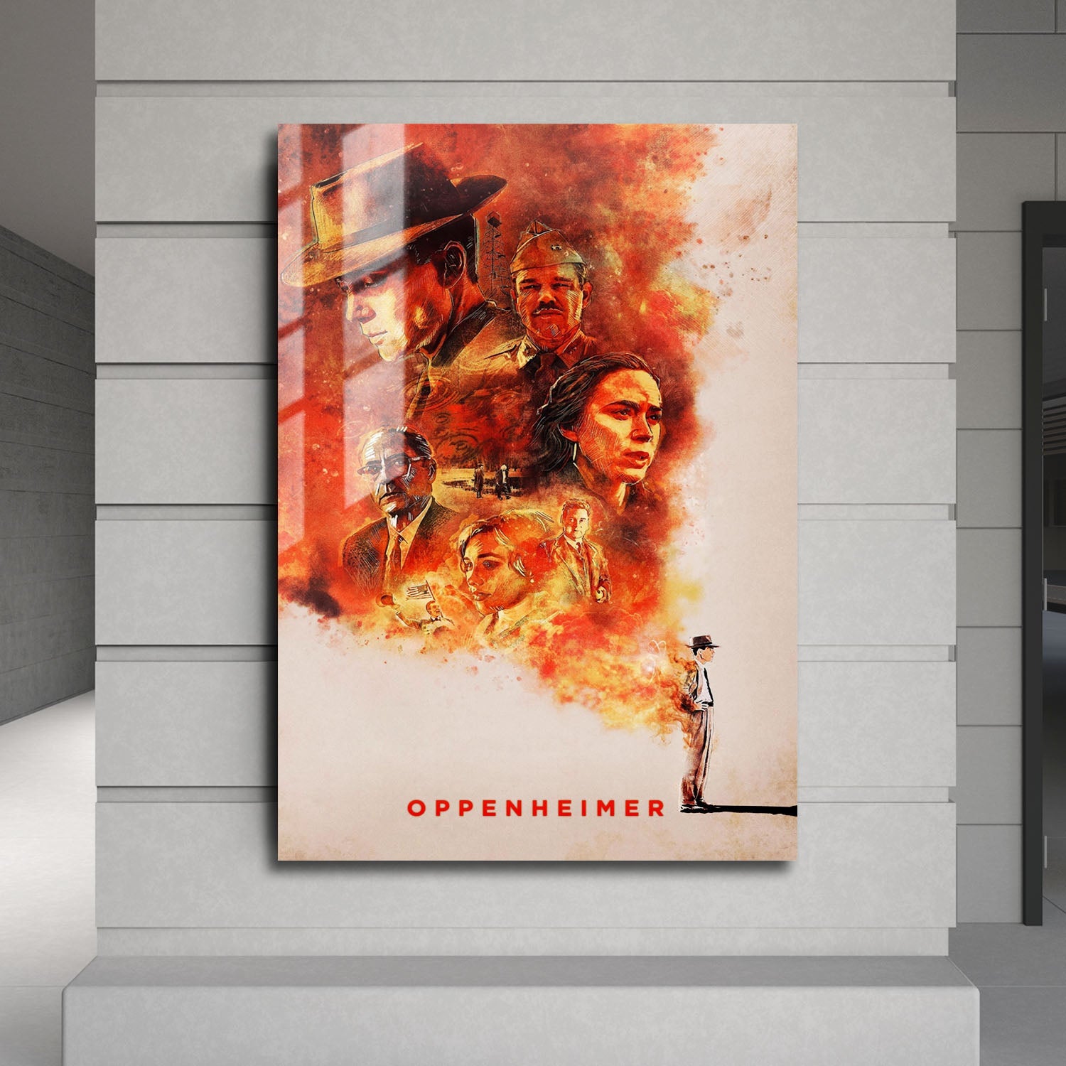 Flex Designs Metal Poster Oppenheimer Sketch 24 x 36" Home Goods - Movie 2023 Movie Metal Poster