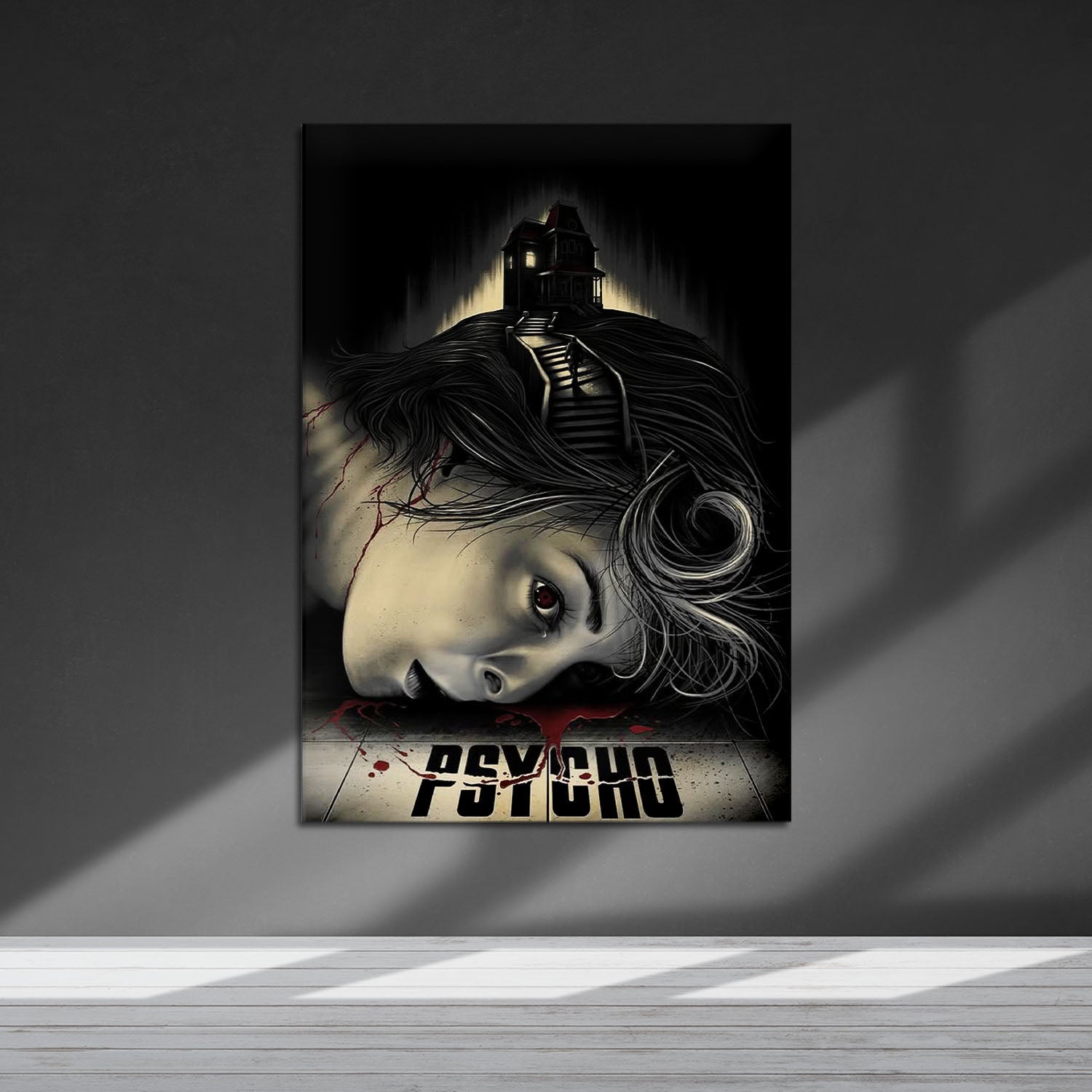 Flex Designs Metal Poster Psycho Sketch 5 x 7" Home Goods - Movie 1960 Movie Metal Poster
