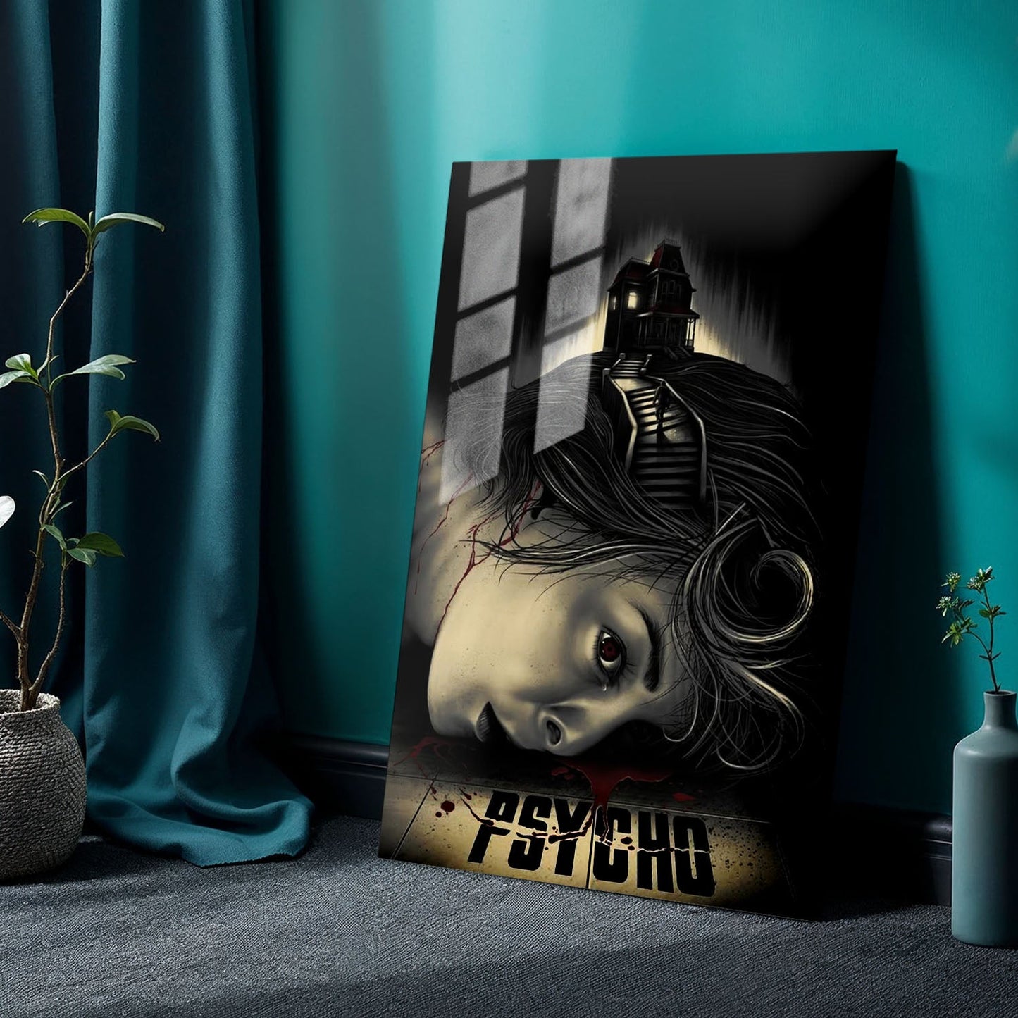 Psycho Sketch Movie Metal Poster