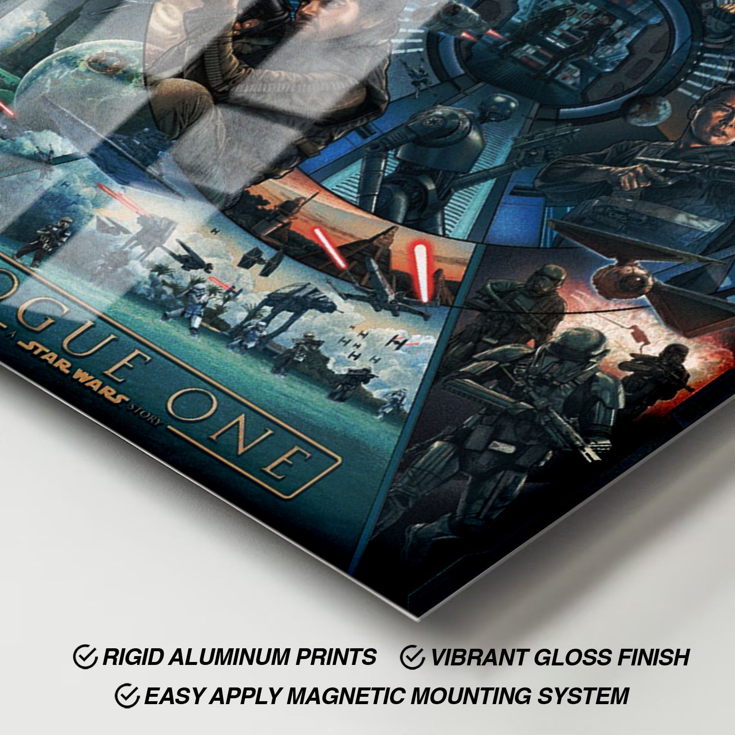 Flex Designs Metal Poster Rogue One A Star Wars Story Cartoon 11 x 17" Home Goods - Movie 2016 Movie Metal Poster