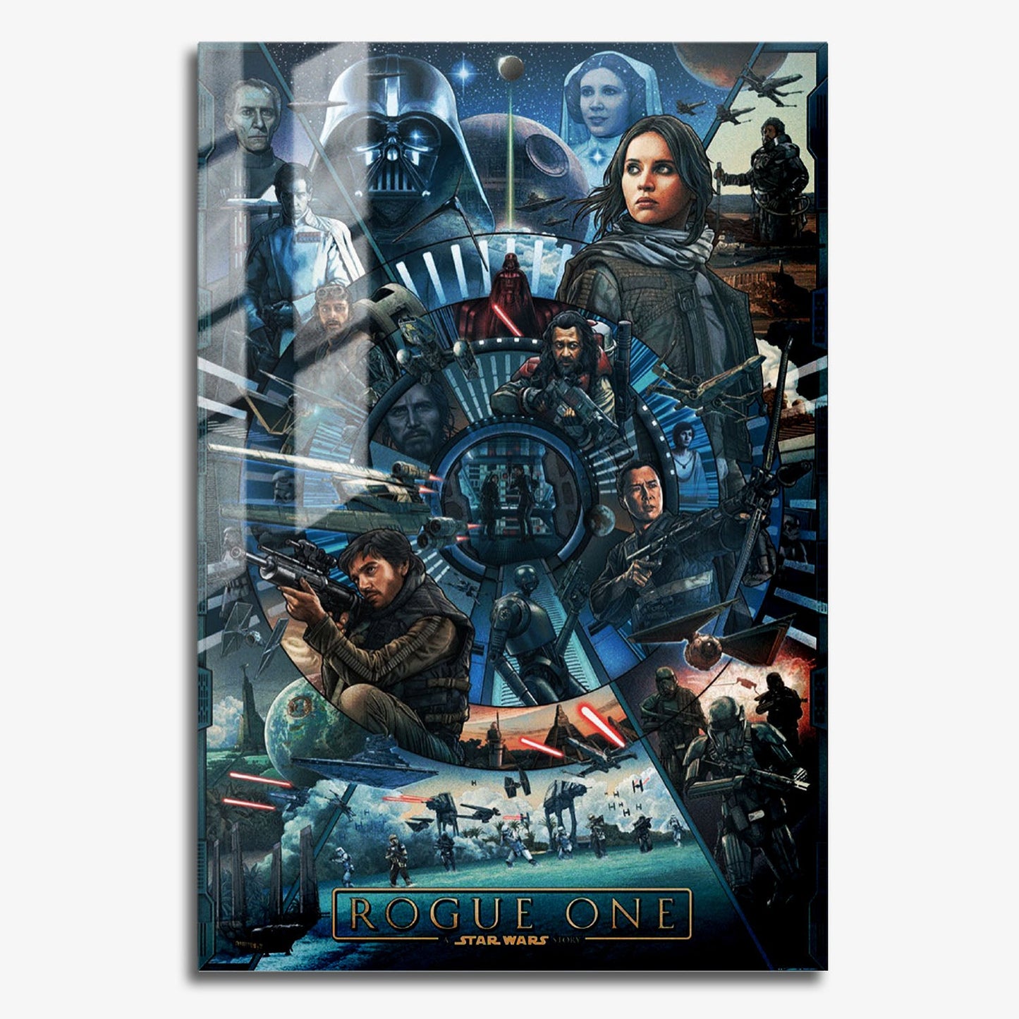 Flex Designs Metal Poster Rogue One A Star Wars Story Cartoon 11 x 17" Home Goods - Movie 2016 Movie Metal Poster