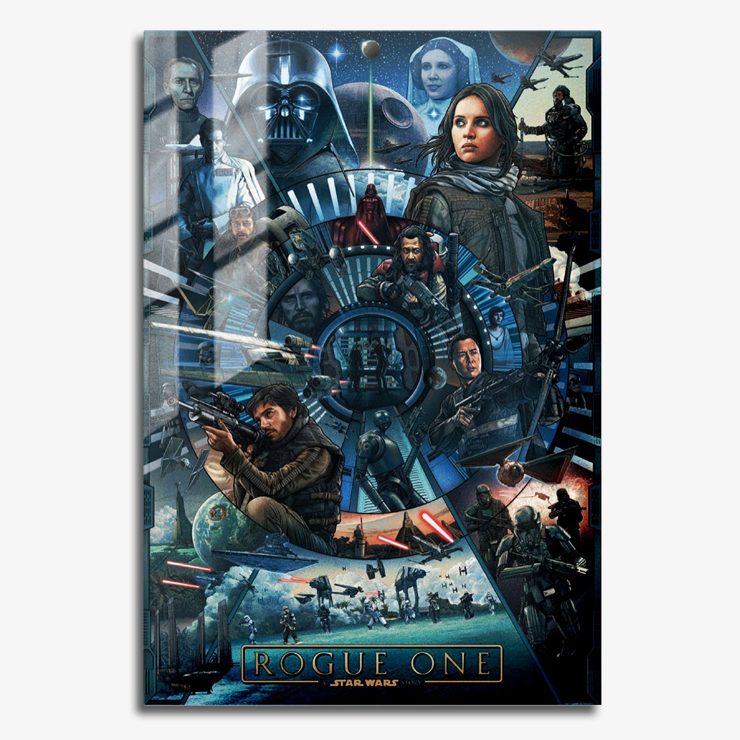 Flex Designs Metal Poster Rogue One A Star Wars Story Cartoon 11 x 17" Home Goods - Movie 2016 Movie Metal Poster