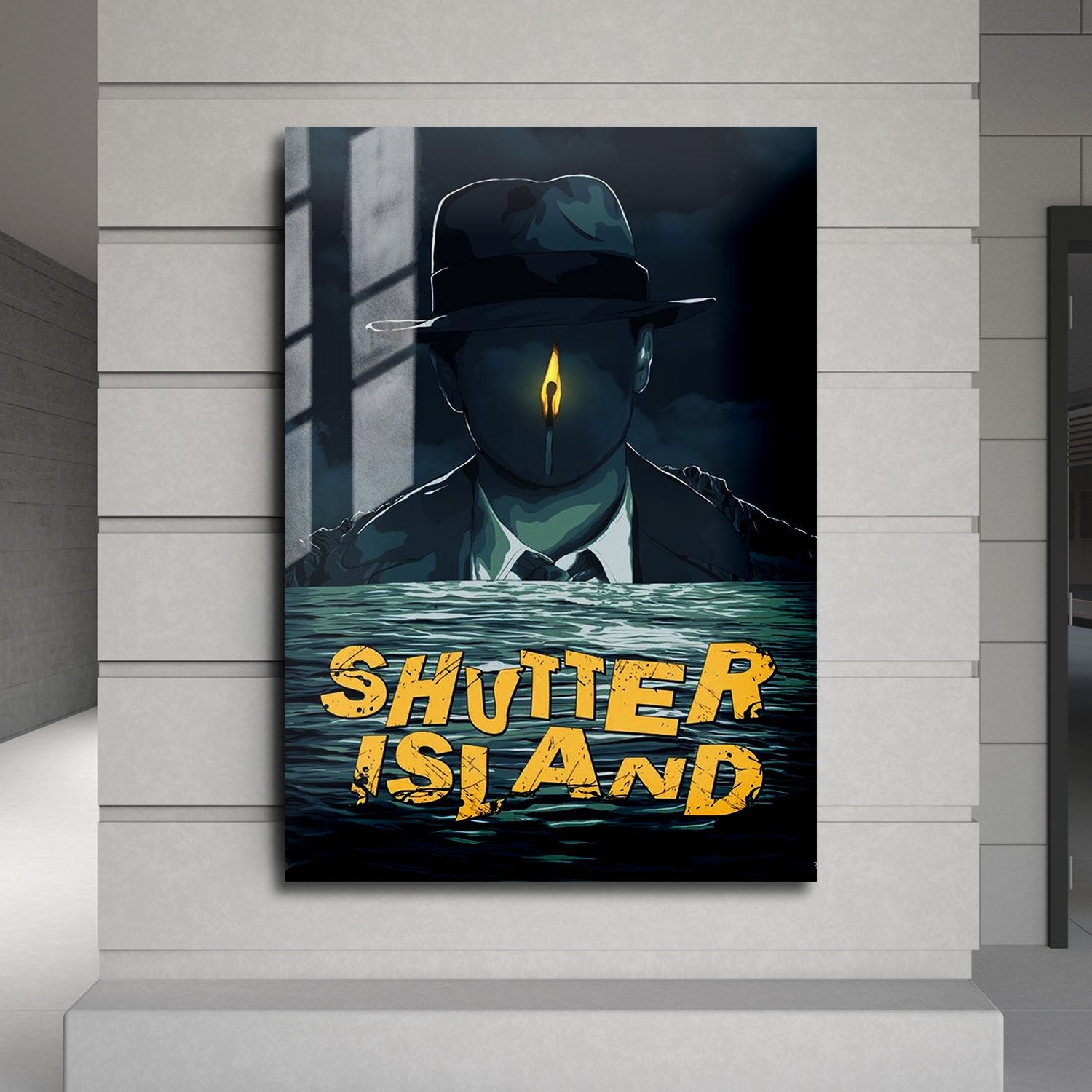 Flex Designs Metal Poster Shutter Island Sketch 24 x 36" Home Goods - Movie 2010 Movie Metal Poster
