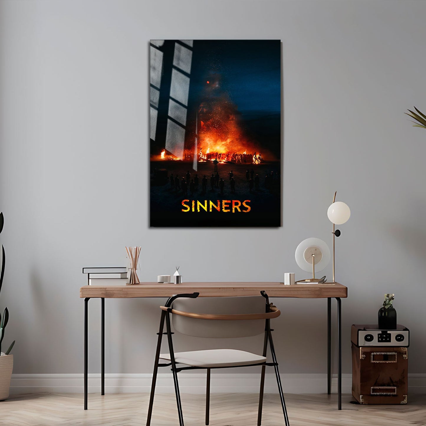 Flex Designs Metal Poster Sinners Bonfire 24 x 36" Home Goods - Movie 2025 Movie Metal Poster