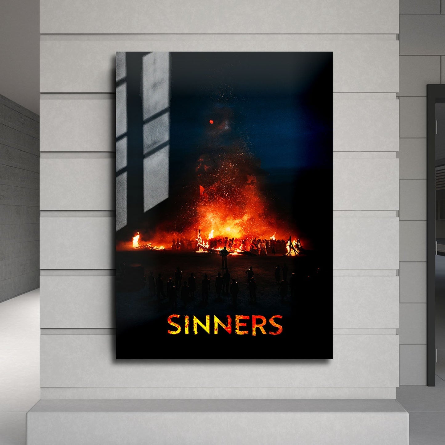 Flex Designs Metal Poster Sinners Bonfire 24 x 36" Home Goods - Movie 2025 Movie Metal Poster