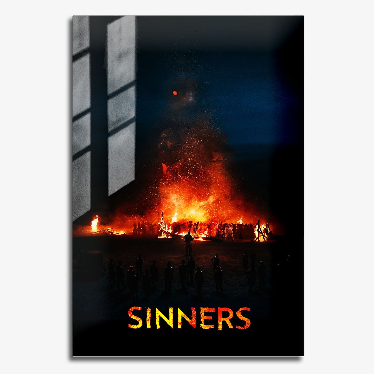 Flex Designs Metal Poster Sinners Bonfire 11 x 17" Home Goods - Movie 2025 Movie Metal Poster