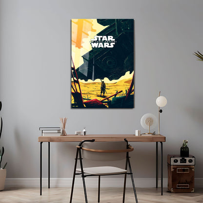 Flex Designs Metal Poster Star Wars The Force Awakens Sketch 24 x 36" Home Goods - Movie 2015 Movie Metal Poster