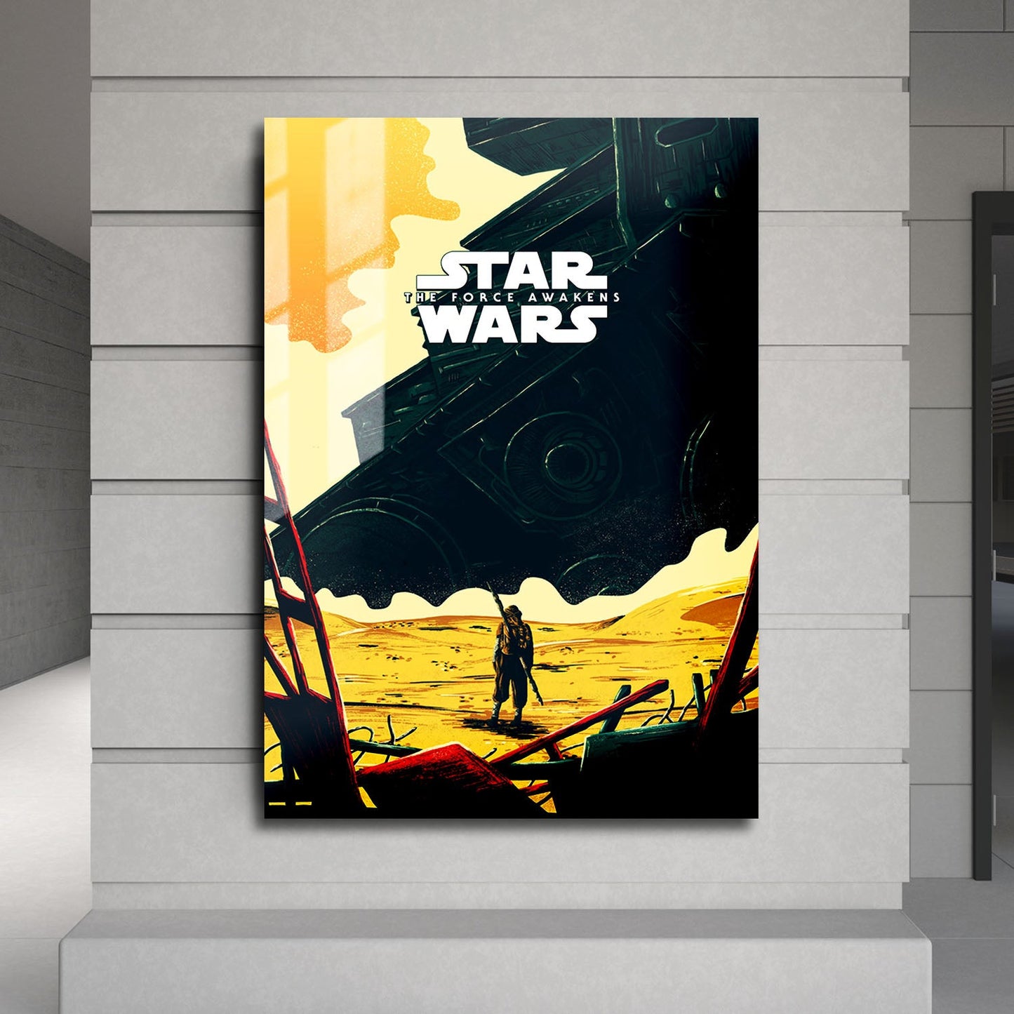 Flex Designs Metal Poster Star Wars The Force Awakens Sketch 24 x 36" Home Goods - Movie 2015 Movie Metal Poster
