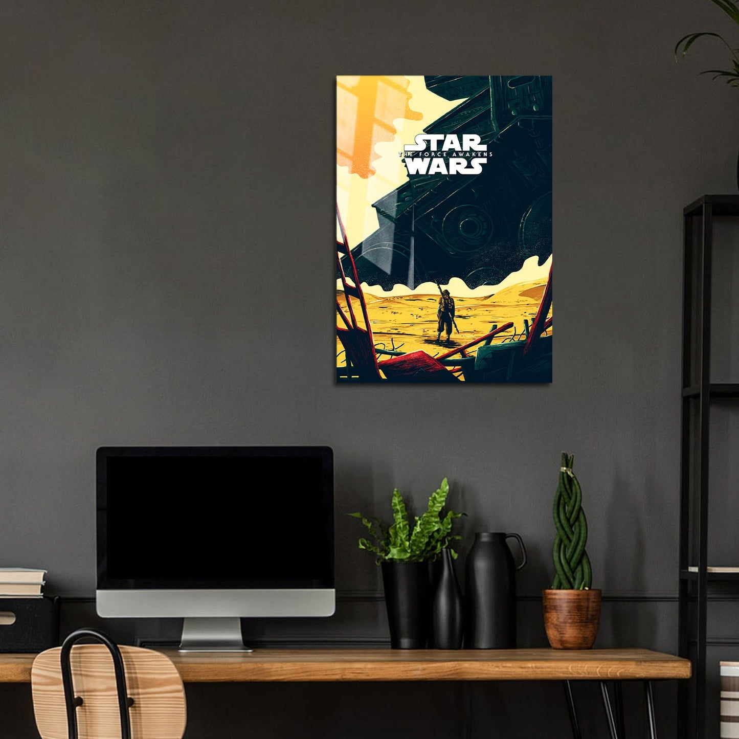 Flex Designs Metal Poster Star Wars The Force Awakens Sketch 5 x 7" Home Goods - Movie 2015 Movie Metal Poster