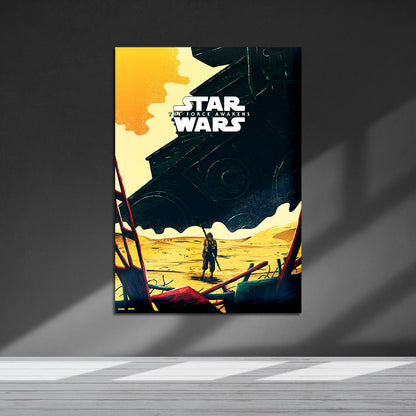 Flex Designs Metal Poster Star Wars The Force Awakens Sketch 5 x 7" Home Goods - Movie 2015 Movie Metal Poster