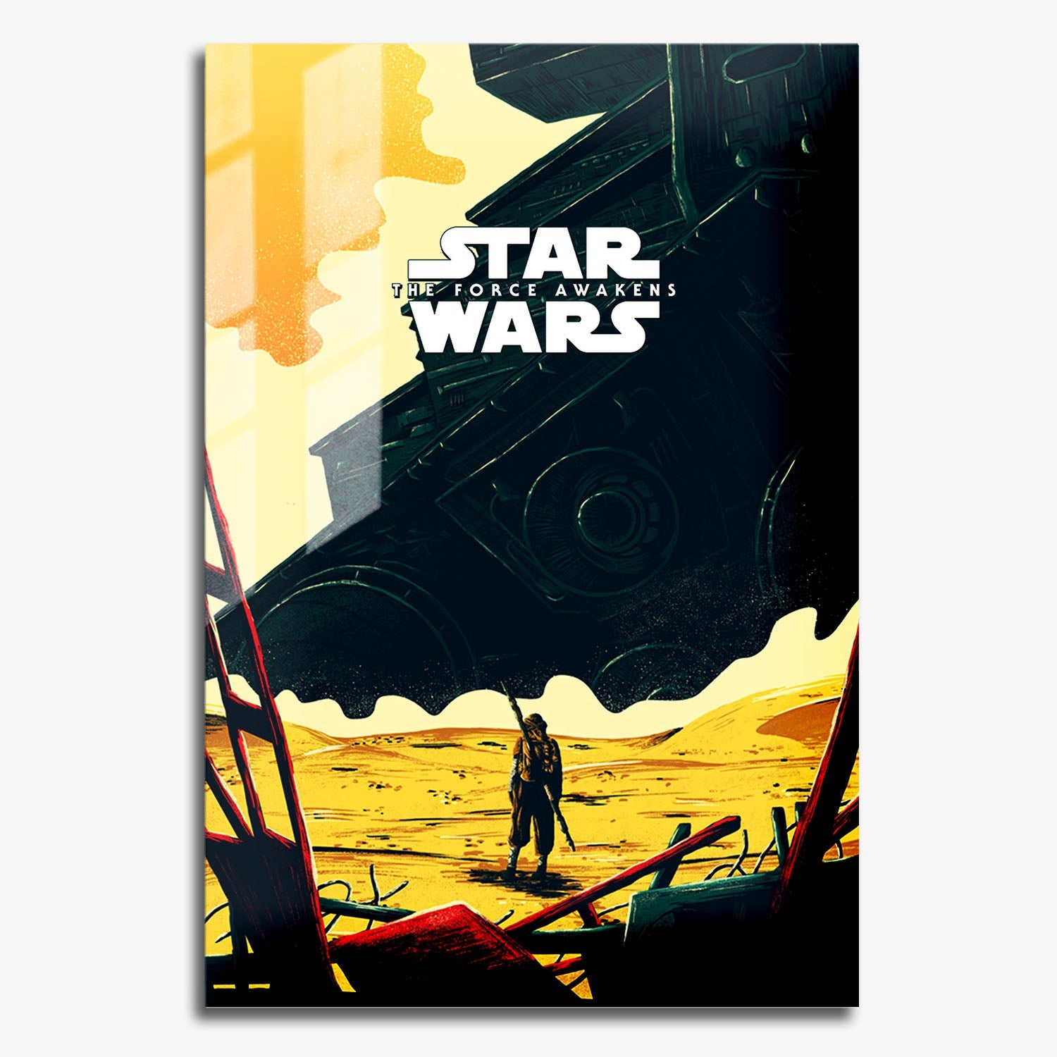 Flex Designs Metal Poster Star Wars The Force Awakens Sketch 11 x 17" Home Goods - Movie 2015 Movie Metal Poster