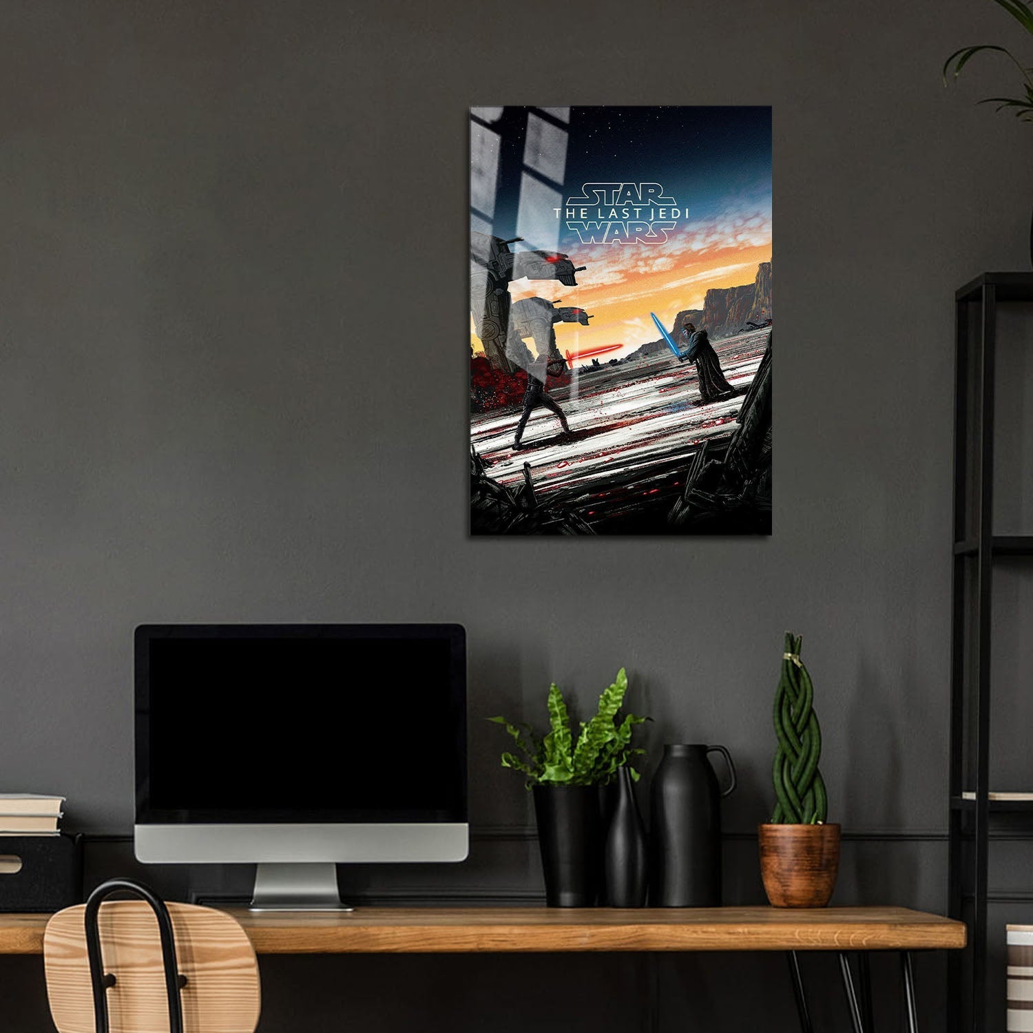 Flex Designs Metal Poster Star Wars The Last Jedi Sketch 5 x 7" Home Goods - Movie 2017 Movie Metal Poster