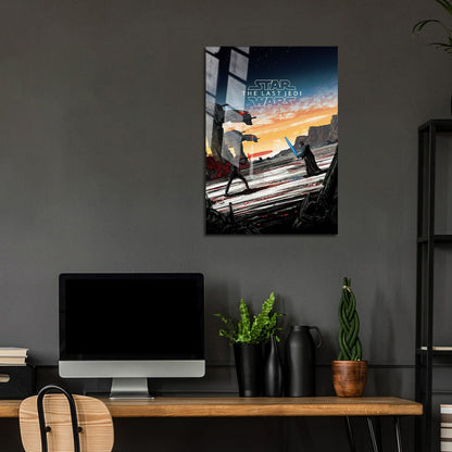 Flex Designs Metal Poster Star Wars The Last Jedi Sketch 5 x 7" Home Goods - Movie 2017 Movie Metal Poster