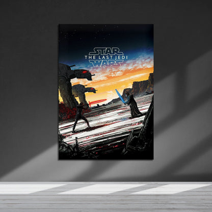 Flex Designs Metal Poster Star Wars The Last Jedi Sketch 5 x 7" Home Goods - Movie 2017 Movie Metal Poster