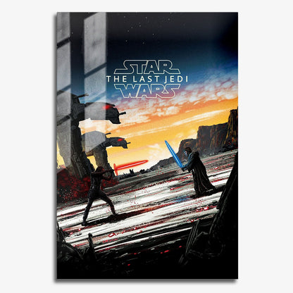 Flex Designs Metal Poster Star Wars The Last Jedi Sketch 11 x 17" Home Goods - Movie 2017 Movie Metal Poster