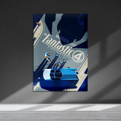 Flex Designs Metal Poster The Fantastic 4 First Steps Sketch 5 x 7" Home Goods - Movie 2005 Movie Metal Poster