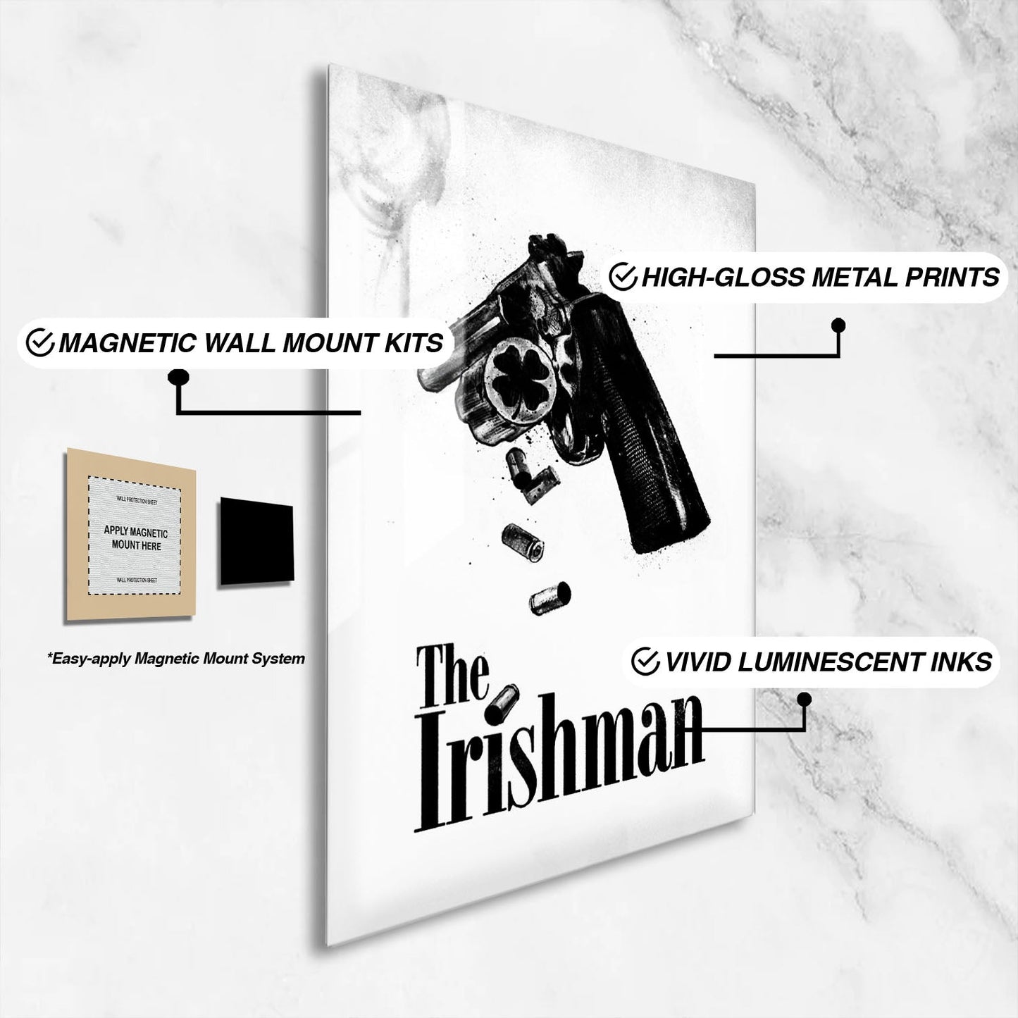 Flex Designs Metal Poster The Irishman 16 x 24" Home Goods - Movie 2019 Movie Metal Poster