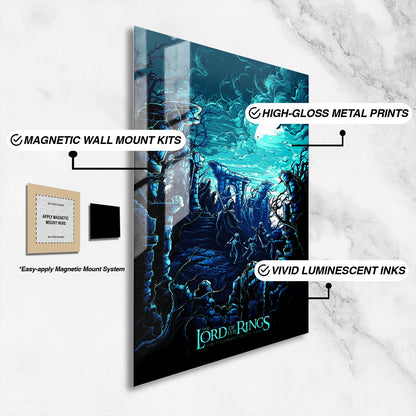 Flex Designs Metal Poster The Lord of the Rings The Fellowship of the Ring Sketch 16 x 24" Home Goods - Movie 2001 Movie Metal Poster