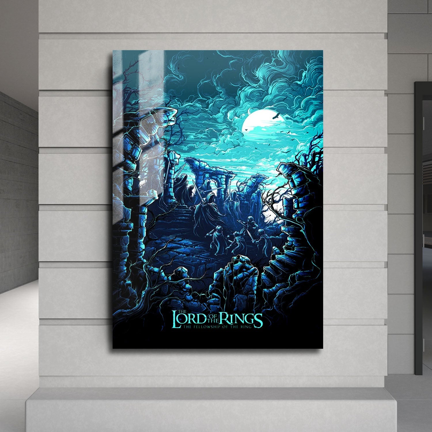 Flex Designs Metal Poster The Lord of the Rings The Fellowship of the Ring Sketch 24 x 36" Home Goods - Movie 2001 Movie Metal Poster