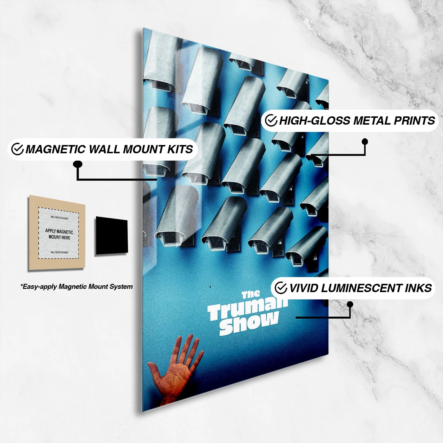 Flex Designs Metal Poster The Truman Show Key Visual 16 x 24" Home Goods - Movie 1998 Movie Metal Poster