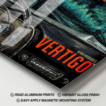 Flex Designs Metal Poster Vertigo Cartoon 11 x 17" Home Goods - Movie 1958 Movie Metal Poster