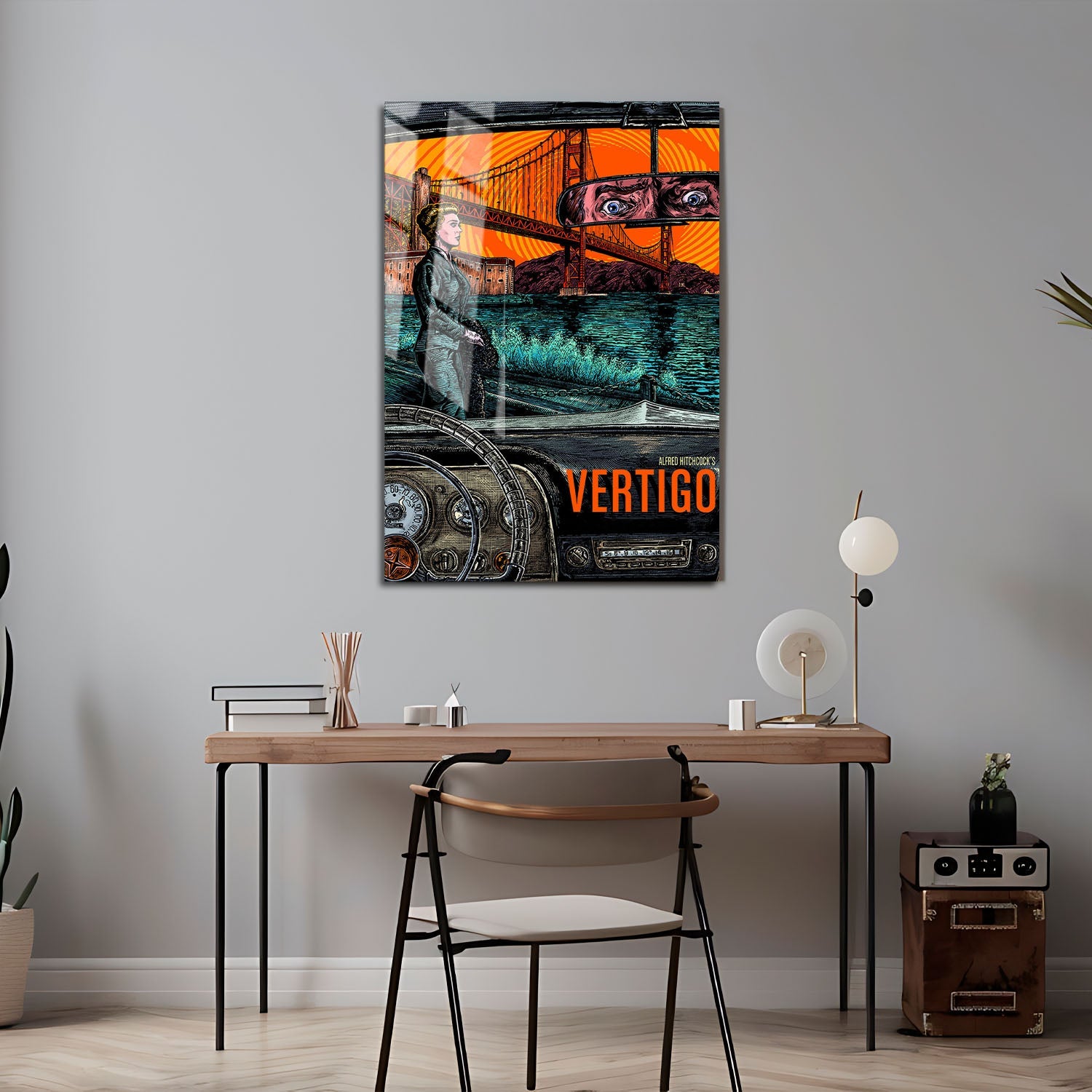 Flex Designs Metal Poster Vertigo Cartoon 24 x 36" Home Goods - Movie 1958 Movie Metal Poster
