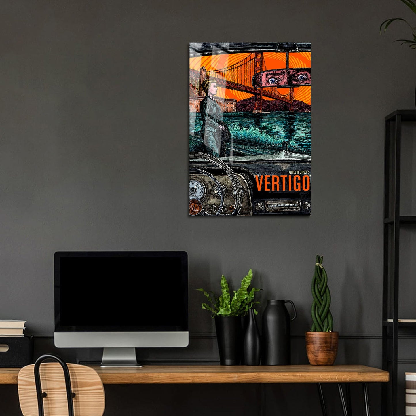Flex Designs Metal Poster Vertigo Cartoon 5 x 7" Home Goods - Movie 1958 Movie Metal Poster