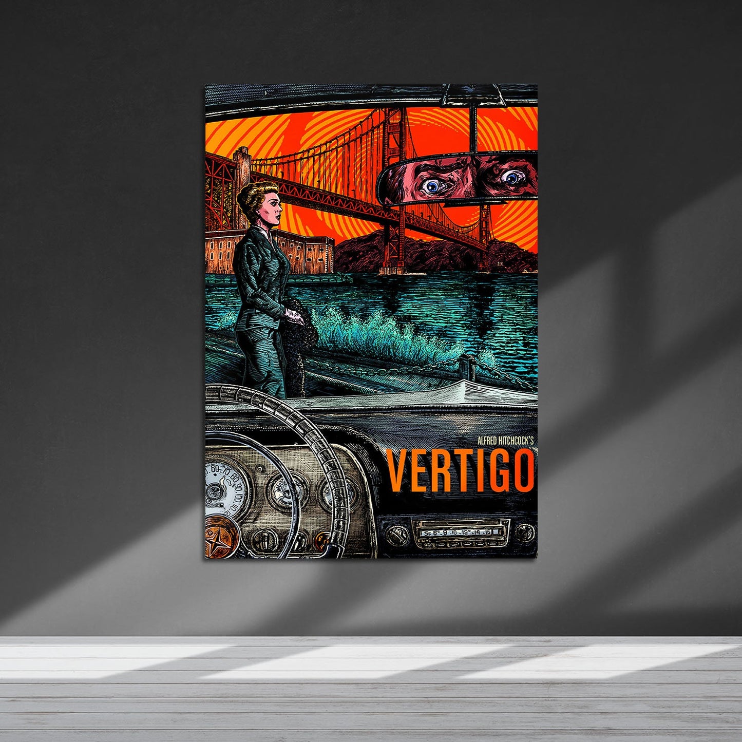 Flex Designs Metal Poster Vertigo Cartoon 5 x 7" Home Goods - Movie 1958 Movie Metal Poster
