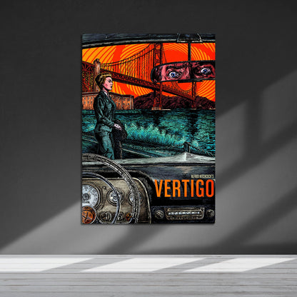 Flex Designs Metal Poster Vertigo Cartoon 5 x 7" Home Goods - Movie 1958 Movie Metal Poster