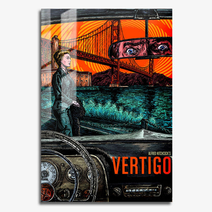 Flex Designs Metal Poster Vertigo Cartoon 11 x 17" Home Goods - Movie 1958 Movie Metal Poster