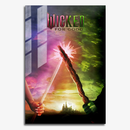 Flex Designs Metal Poster Wicked For Good Theatrical 11 x 17" Home Goods - Movie 2003 Movie Metal Poster