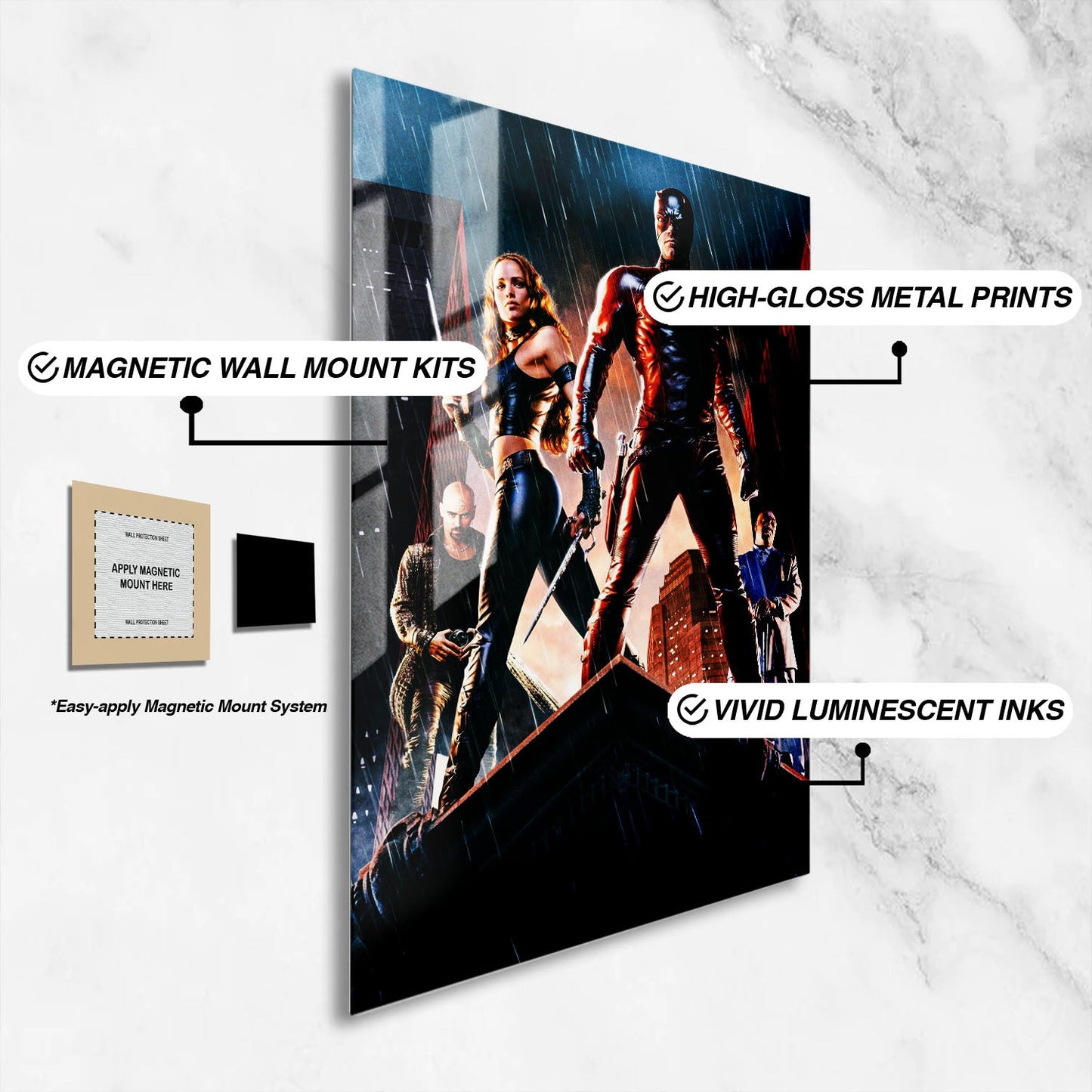Flex Designs Metal Poster Daredevil Alternate 16 x 24" Home Goods - TV Show 2015 TV Show Metal Poster