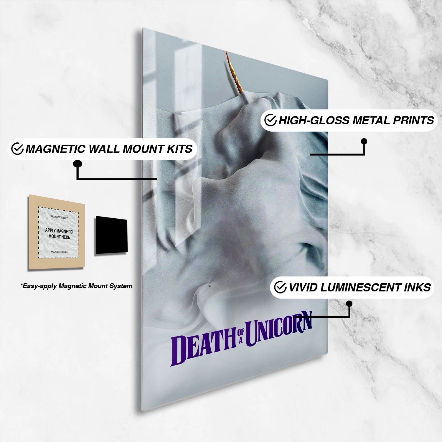 Flex Designs Metal Poster Death of a Unicorn 16 x 24" Home Goods - Movie 2022 Movie Metal Poster