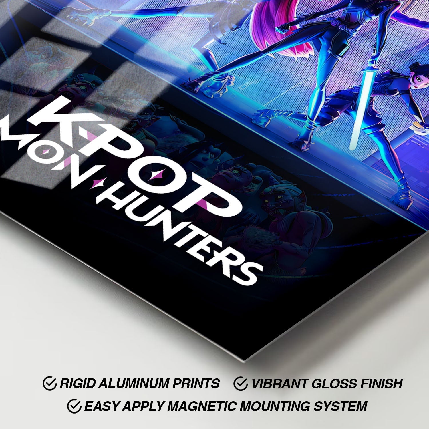 Flex Designs Metal Poster KPop Demon Hunters 11 x 17" Home Goods - TV Show 2025 TV Show Metal Poster
