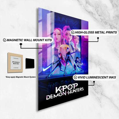 Flex Designs Metal Poster KPop Demon Hunters 16 x 24" Home Goods - TV Show 2025 TV Show Metal Poster
