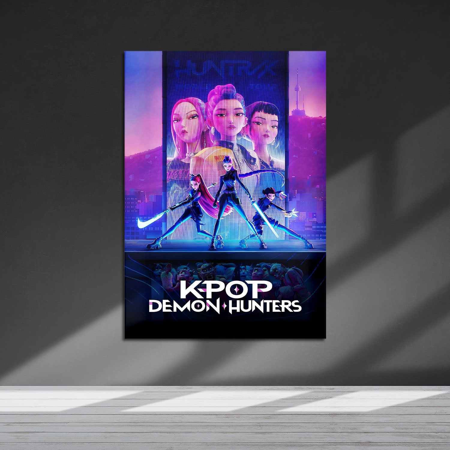 Flex Designs Metal Poster KPop Demon Hunters 5 x 7" Home Goods - TV Show 2025 TV Show Metal Poster