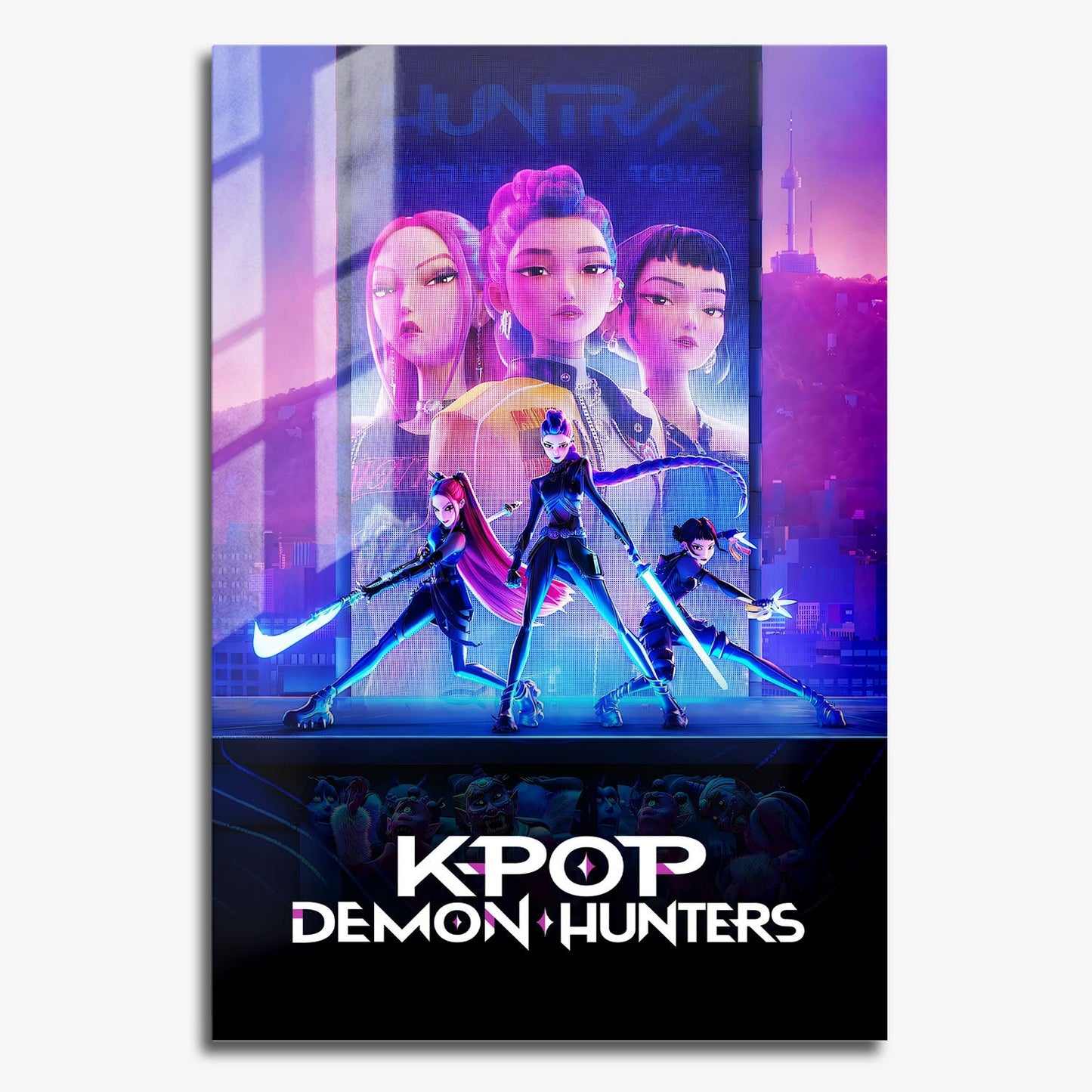 Flex Designs Metal Poster KPop Demon Hunters 11 x 17" Home Goods - TV Show 2025 TV Show Metal Poster